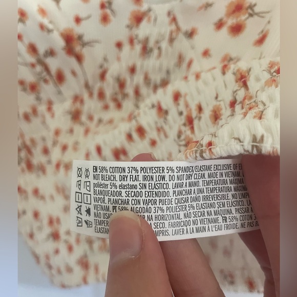 Forever 21 White Peachy Floral Bustier Crop Cami - Picture 5 of 7